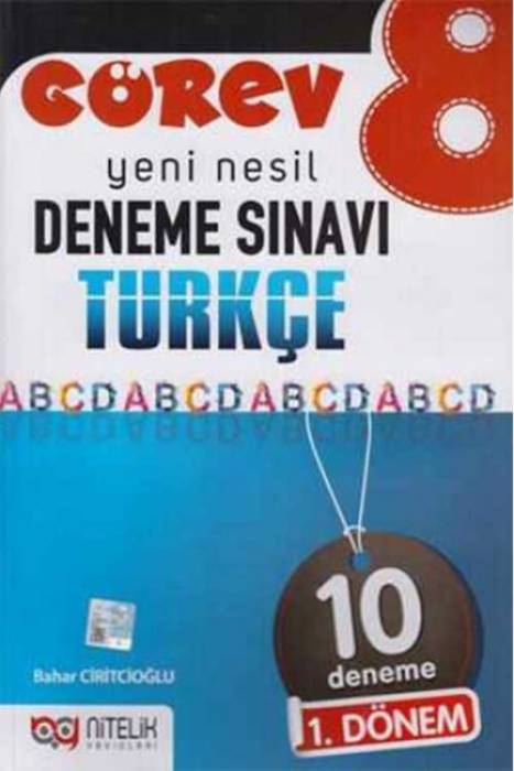 Nitelik 8. Sınıf LGS 1. Dönem Türkçe Görev 10 Deneme Nitelik Yayınları