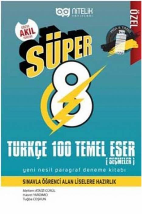 Nitelik Süper Türkçe 100 Temel Eser Paragraf Deneme Kitabı Nitelik Yayınları