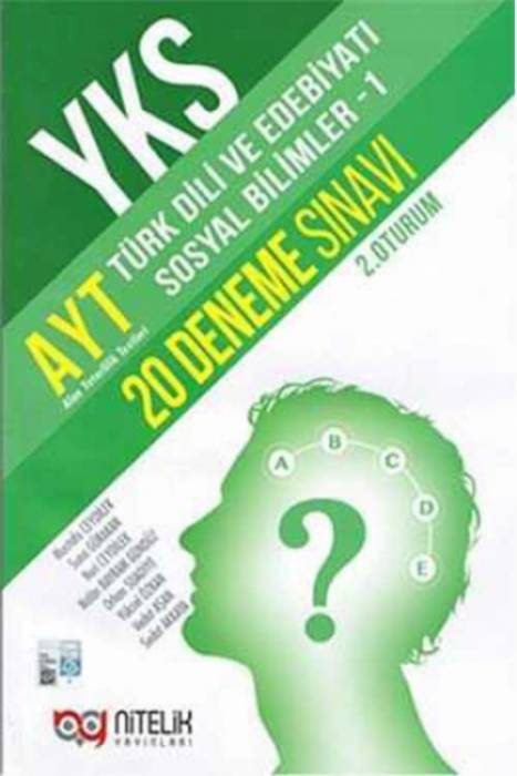 Nitelik YKS AYT Türk Dili ve Edebiyatı Sosyal Bilimler -1 20 Deneme Sınavı Nitelik Yayınları