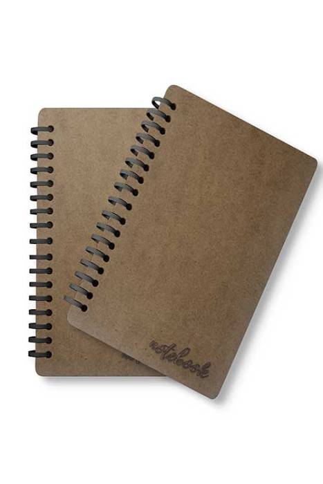 Notebook Çizgisiz Beyaz Ahşap Kapak A5 Defter