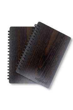 Notebook Çizgisiz Beyaz Ahşap Kapak A5 Defter - Thumbnail