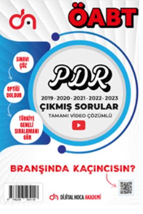ÖABT PDR Rehber Öğretmeni Son 5 Yıl Çıkmış Sorular Video Çözümlü Dijital Hoca Akademi Yayınları