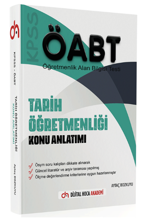 ÖABT Tarih Öğretmenliği Konu Anlatımı Dijital Hoca Akademi Yayınları