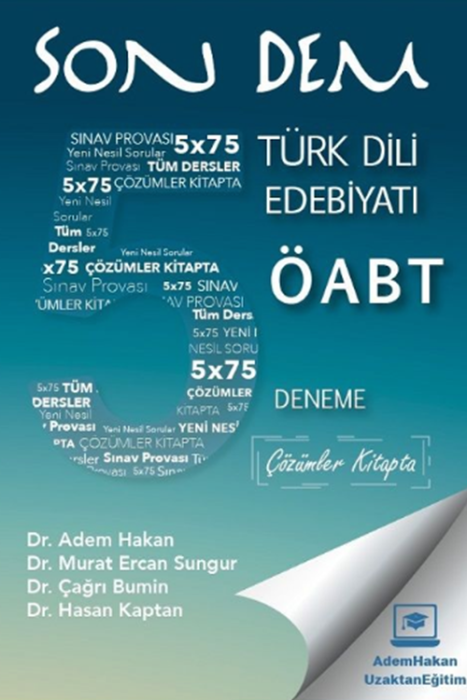 ÖABT Türk Dili ve Edebiyatı Son Dem 5 Deneme Çözümlü Adem Hakan Yayınları