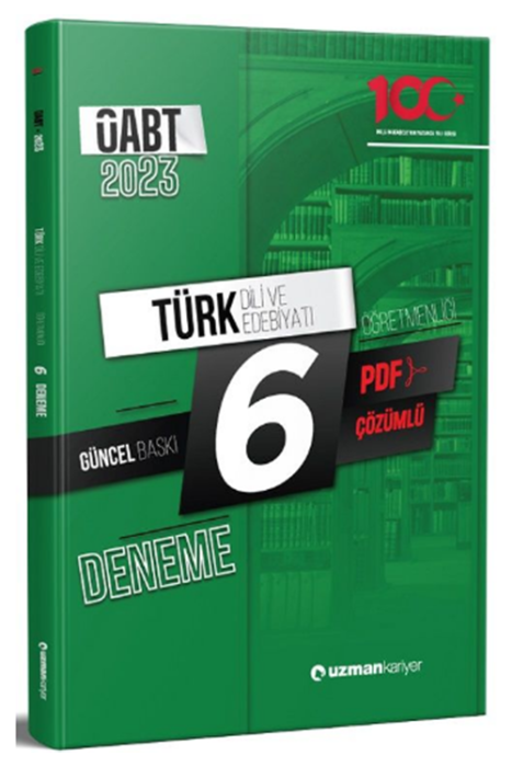 2023 ÖABT Türk Dili ve Edebiyatı Öğretmenliği 6 Deneme PDF Çözümlü Uzman Kariyer Yayınları