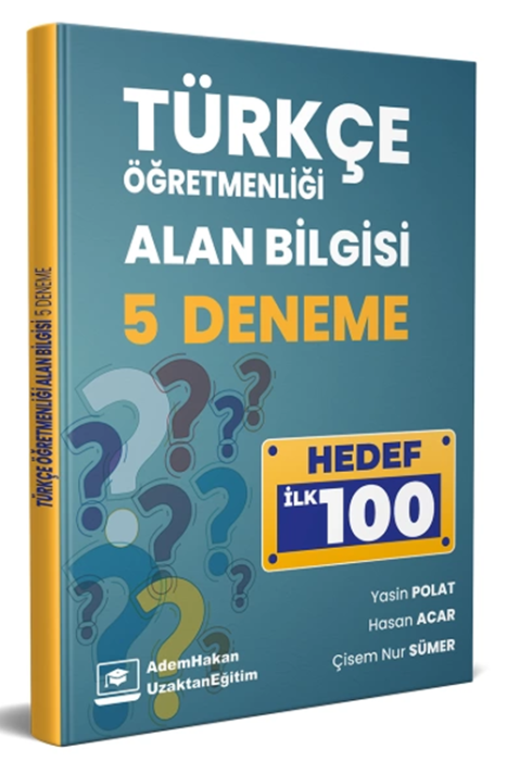 ÖABT Türkçe Alan Bilgisi 5'li Deneme Adem Hakan Yayınları