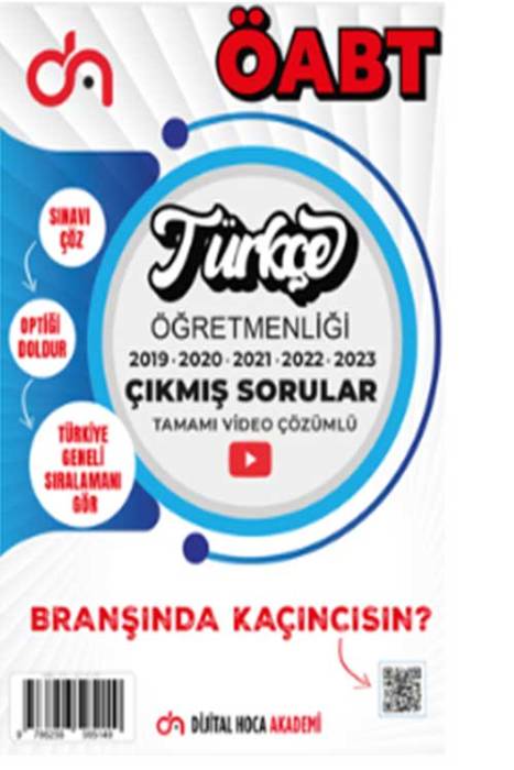 ÖABT Türkçe Öğretmenliği Son 5 Yıl Çıkmış Sorular Video Çözümlü Dijital Hoca Akademi Yayınları