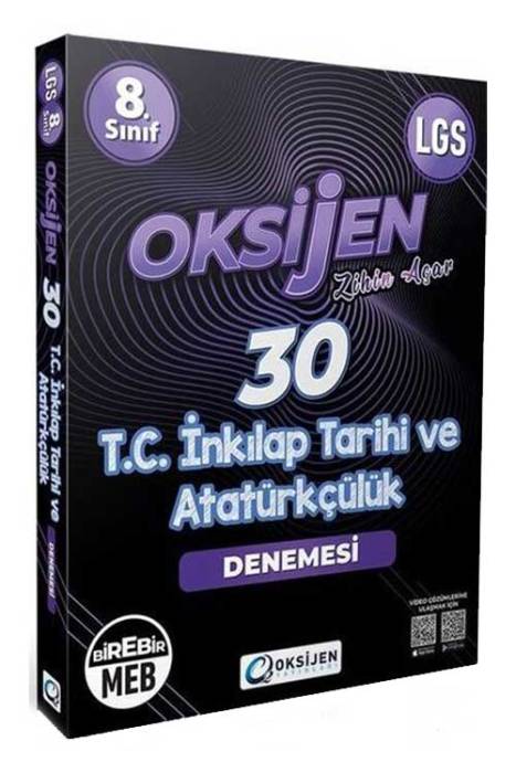 Oksijen 8. Sınıf LGS T.C. İnkılap Tarihi ve Atatürkçülük 30 Deneme Oksijen Yayınları