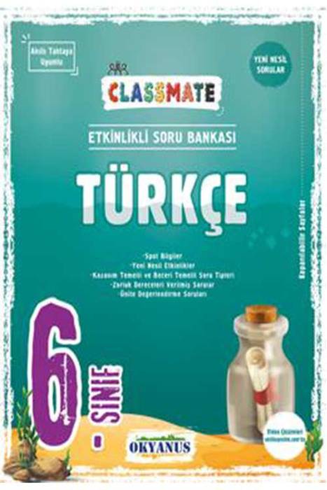 Okyanus 6. Sınıf Classmate Etkinlikli Türkçe Soru Bankası Okyanus Yayınları