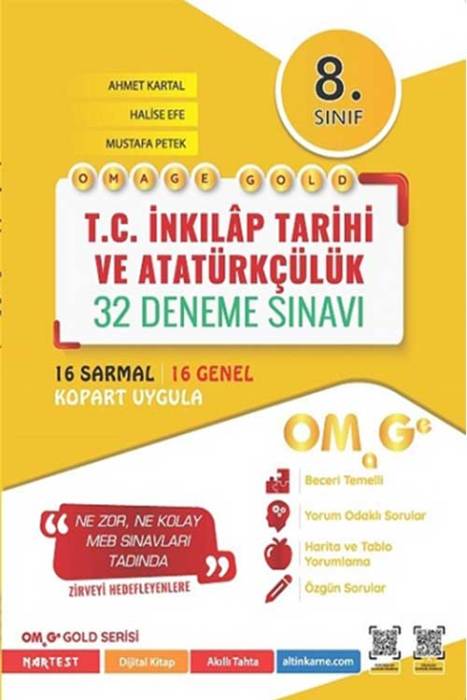 8. Sınıf Omage Gold T.c. İnkılap Tarihi Ve Atatürkçülük 32 Deneme Sınavı Omage Yayınları
