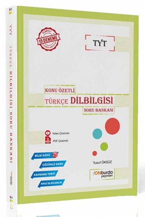Onburda TYT Türkçe Dilbilgisi Konu Özetli Soru Bankası Onburda Yayınları