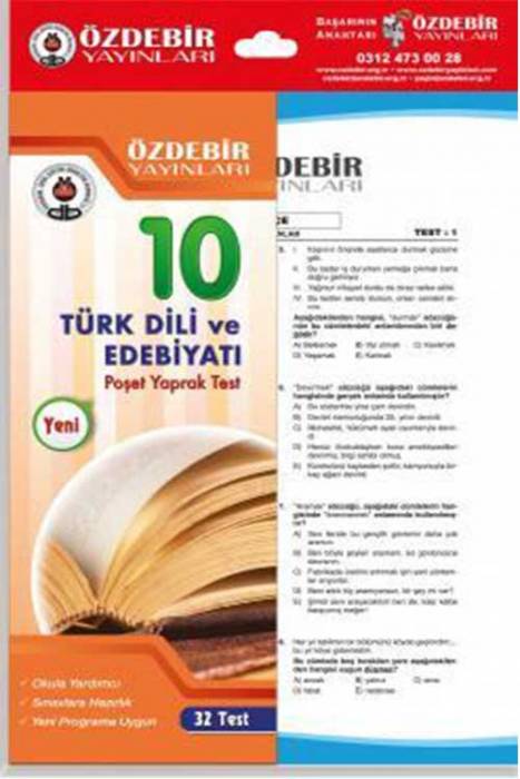 Özdebir 10. Sınıf Türk Dili ve Edebiyatı Yaprak Test Özdebir Yayınları