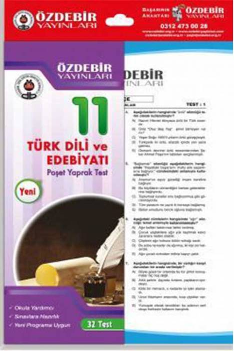 Özdebir 11 .Sınıf Türk Dili ve Edebiyatı Yaprak Test Özdebir Yayınları