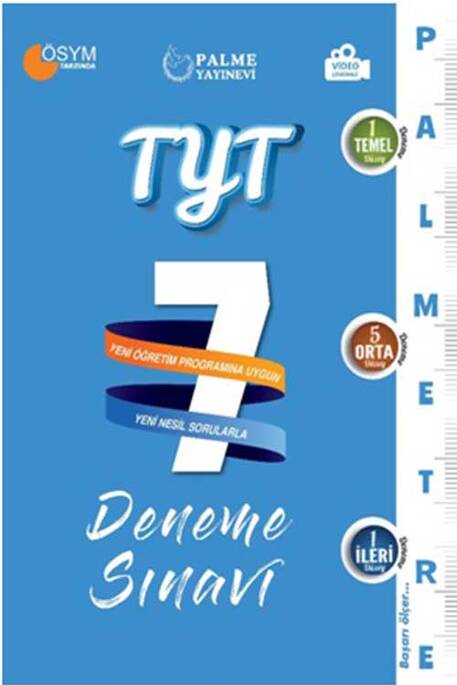 Palme TYT 7 Deneme Sınavı Palmetre Serisi Palme Yayınevi