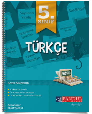 Pandül 5. Sınıf Türkçe Defteri Pandül Yayınları