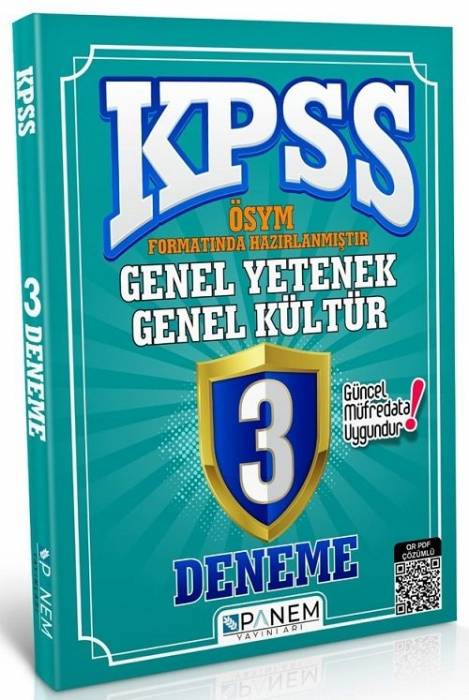 Panem 2022 KPSS Genel Yetenek Genel Kültür Çözümlü 3 Deneme Panem Yayınları