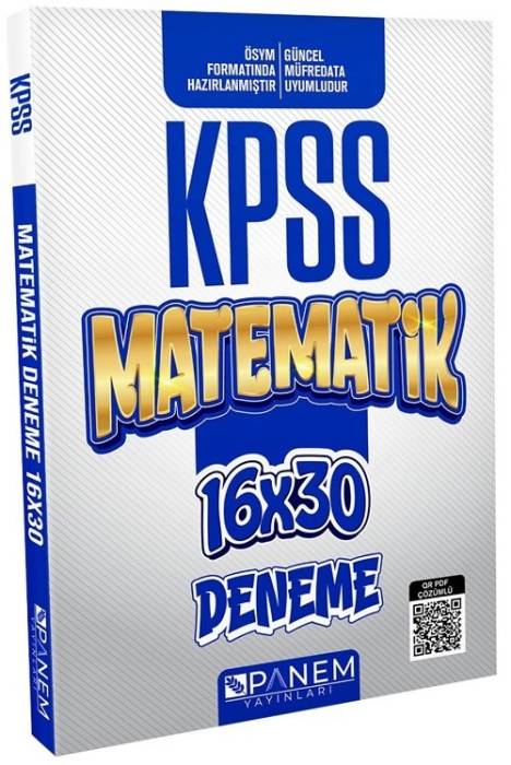 Panem KPSS Matematik 16x30 Deneme PDF Çözümlü Panem Yayınları