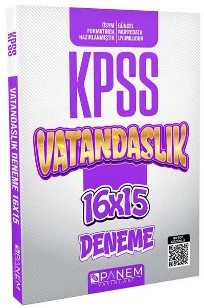 Panem KPSS Vatandaşlık 16x15 Deneme PDF Çözümlü Panem Yayınları
