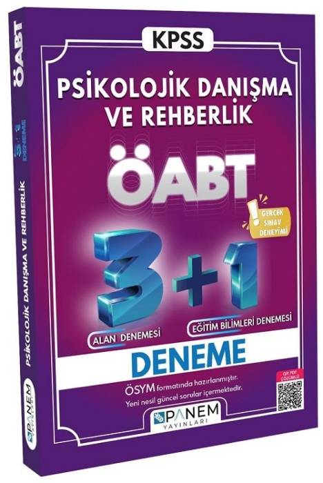 Panem ÖABT Psikolojik Danışma ve Rehberlik 3+1 Deneme PDF Çözümlü Panem Yayınları