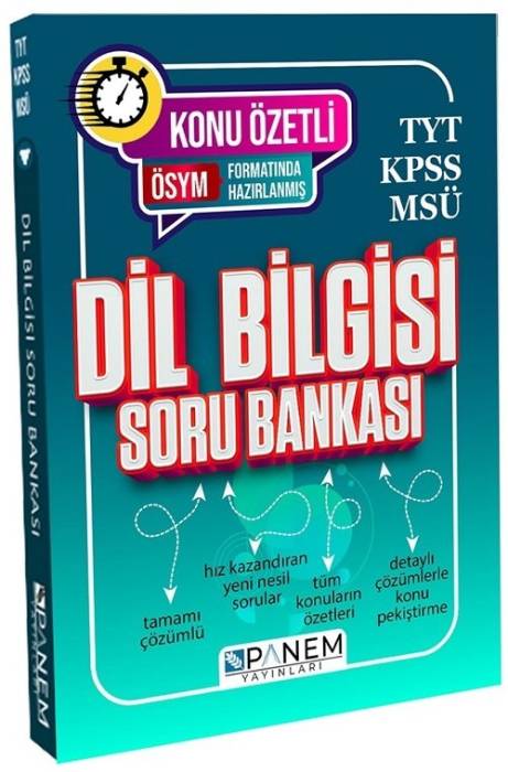 Panem TYT MSÜ KPSS Dil Bilgisi Konu Özetli Soru Bankası Çözümlü Panem Yayınları