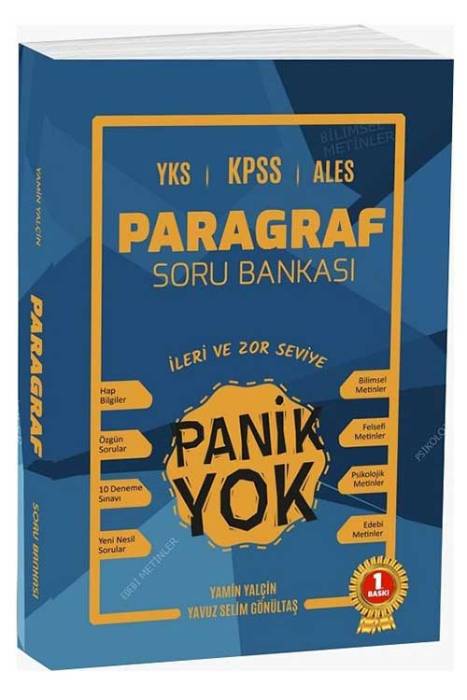 Panik Yok YKS TYT AYT KPSS ALES Paragraf Soru Bankası Panik Yok Yayınları