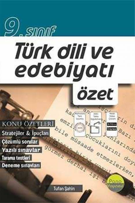 Pano 9. Sınıf Türk Dili ve Edebiyatı Özet Pano Yayınları