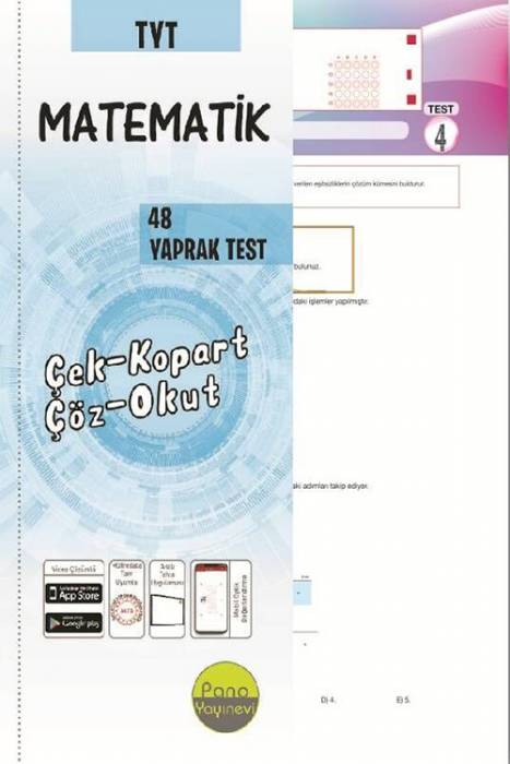 Pano TYT Matematik Yaprak Testleri Çek Kopart 48 Adet Pano Yayınları