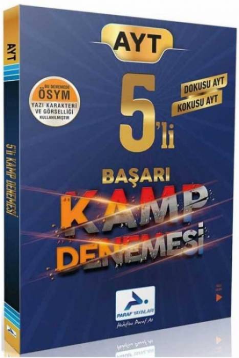 Paraf YKS AYT Dokusu Kokusu AYT Başarı 5 li Kamp Denemesi Paraf Yayınları