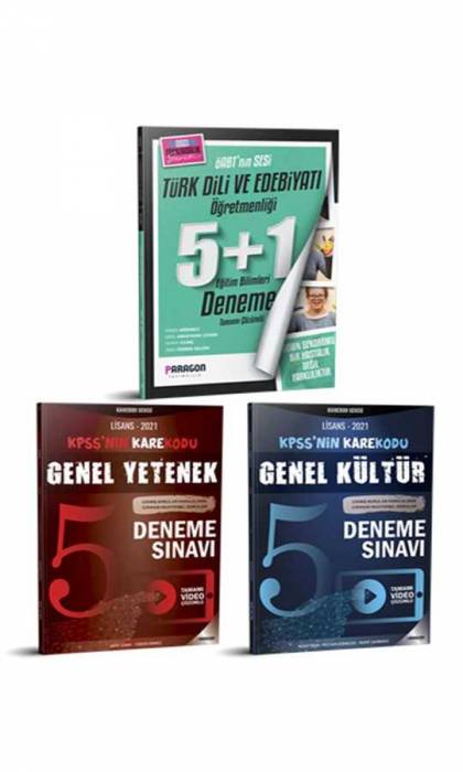 Paragon 2021 ÖABT Türk Dili ve Edebiyatı Öğretmenliği 5 Deneme KPSS Genel Kültür 5 Deneme Genel Yetenek 5 Deneme ve Eğitim Bilimleri 1 Deneme Paragon Yayıncılık