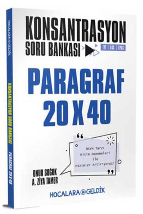 Paragraf 20x40 Konsantrasyon Soru Bankası Hocalara Geldik Yayınları