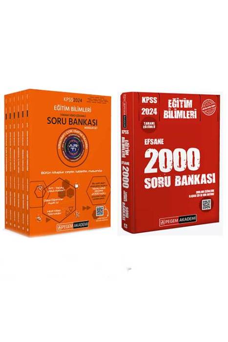2024 KPSS Eğitim Bilimleri Soru Bankası Modüler Set + EFSANE 2000 Soru Bankası Pegem Akademi Yayınları