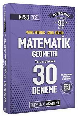 Pegem 2021 KPSS Matematik-Geometri 30 Deneme Çözümlü Pegem Akademi Yayınları