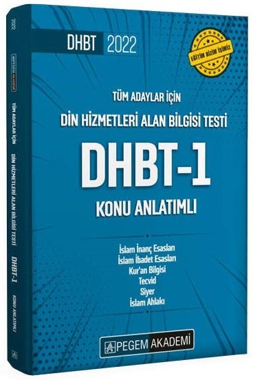 Pegem 2022 DHBT-1 Tüm Adaylar Konu Anlatımlı Pegem Akademi Yayınları