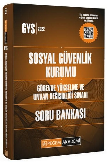 Pegem 2022 GYS SGK Sosyal Güvenlik Kurumu Soru Bankası Pegem Akademi Yayınları