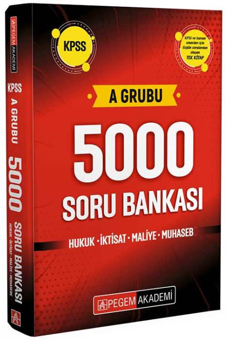 2024 KPSS A Grubu 5000 Soru Bankası Pegem Akademi Yayınları