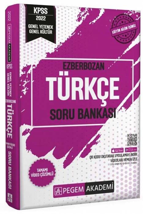 Pegem 2022 KPSS Ezberbozan Türkçe Soru Bankası Video Çözümlü Pegem Akademi Yayınları