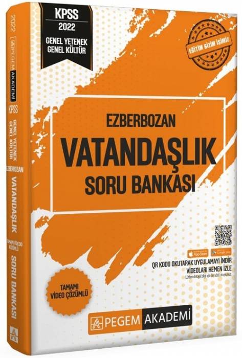 Pegem 2022 KPSS Ezberbozan Vatandaşlık Soru Bankası Video Çözümlü Pegem Akademi Yayınları