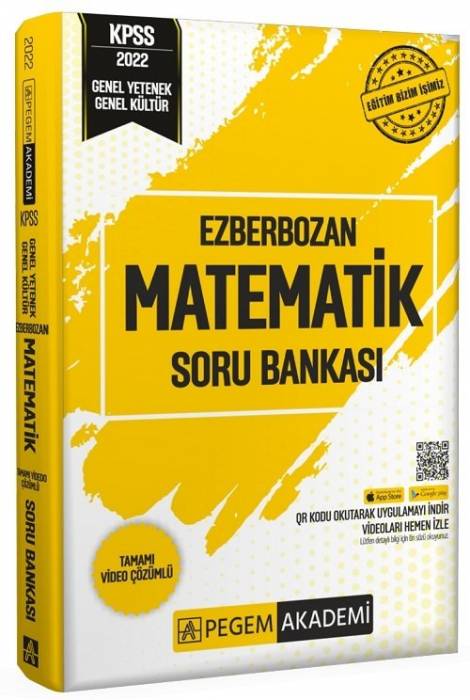 Pegem 2022 KPSS Matematik Ezberbozan Soru Bankası Video Çözümlü Pegem Akademi Yayınları