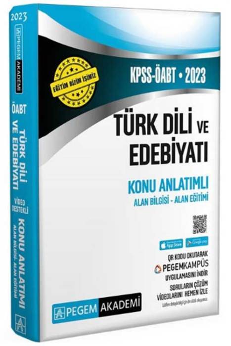 2023 ÖABT Türk Dili ve Edebiyatı Konu Anlatımlı Video Destekli Pegem Akademi Yayınları