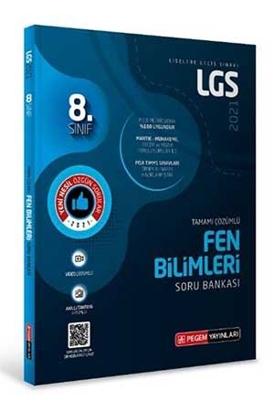 Pegem Akademi 2021 8. Sınıf LGS Fen Bilimleri Tamamı Çözümlü Soru Bankası Pegem Akademi Yayınları
