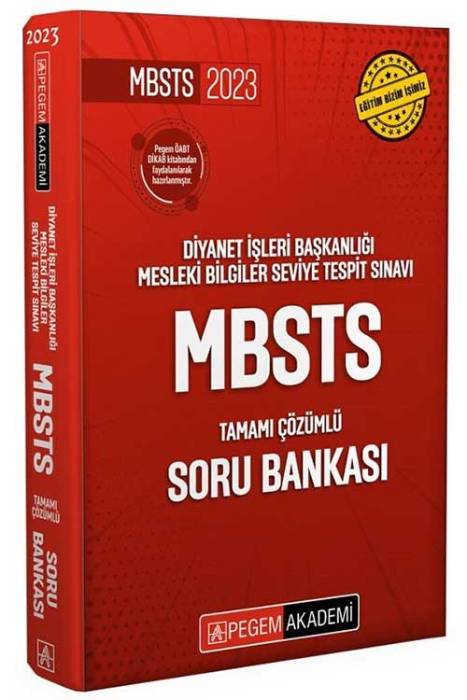 Pegem 2023 Diyanet İşleri Başkanlığı MBSTS Soru Bankası Çözümlü Pegem Yayınları