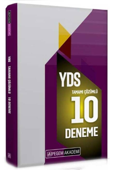 YDS İngilizce 10 Deneme Çözümlü Pegem Akademi Yayınları