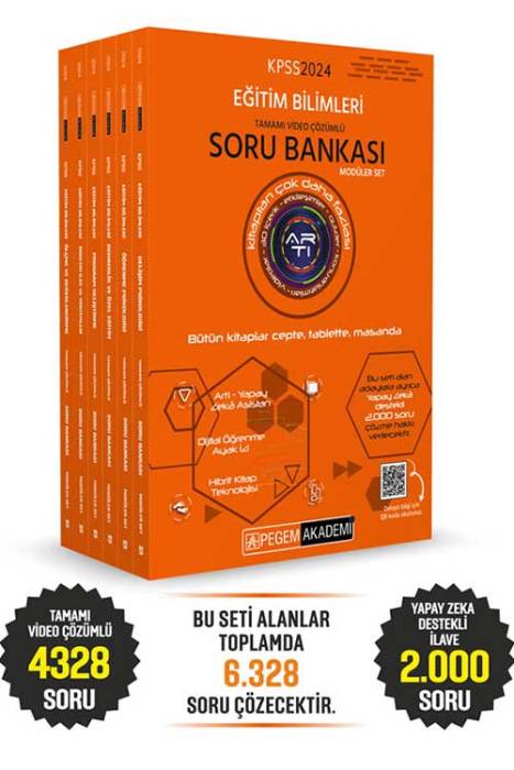 2024 KPSS Eğitim Bilimleri Tamamı Video Çözümlü Soru Bankası Modüler Seti 6 Kitap Pegem Akademi Yayınları