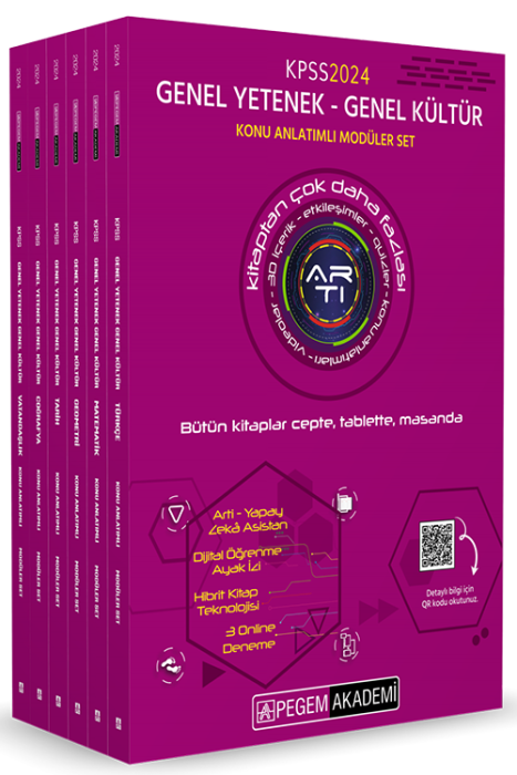 2024 KPSS Genel Yetenek Genel Kültür Konu Anlatımlı Modüler Set (6 Kitap) Pegem Akademi Yayınları