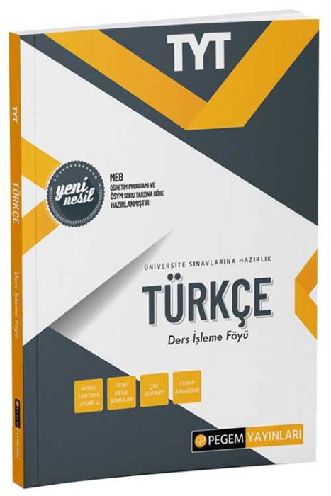 TYT Türkçe Ders İşleme Föyü Pegem Akademi Yayınları