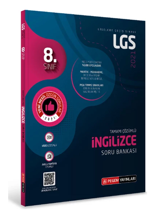 Pegem LGS İngilizce Tamamı Çözümlü Soru Bankası Pegem Akademi Yayınları