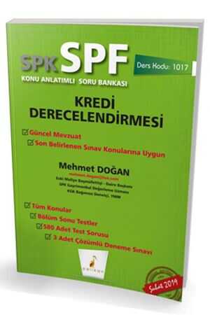 Pelikan SPK SPF 1017 Kredi Derecelendirmesi Konu Anlatımlı Soru Bankası Pelikan Yayınları