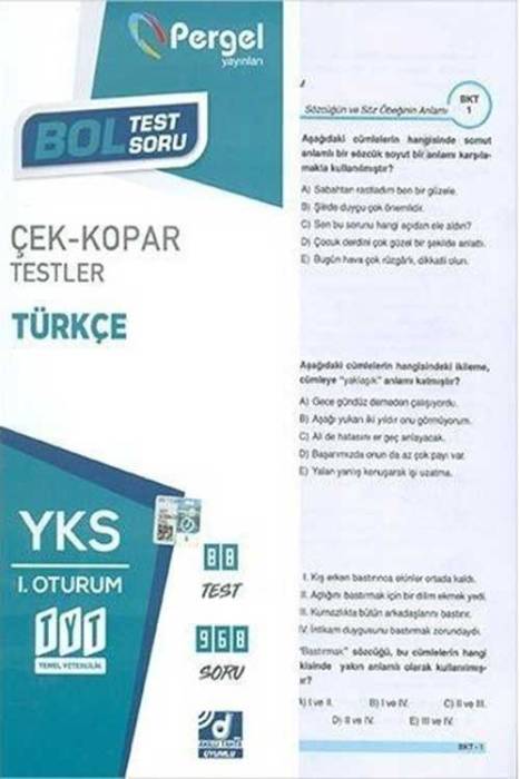 Pergel YKS TYT Türkçe Çek Kopar Testleri Pergel Yayınları