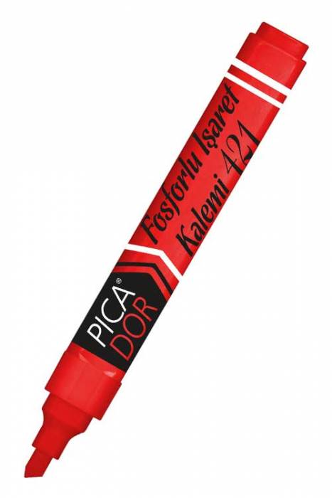 Picador 421 Doldurulabilir Fosforlu İşaretleme Kalemi Kırmızı KX080