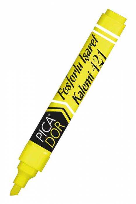 Picador 421 Doldurulabilir Fosforlu İşaretleme Kalemi Sarı KX070